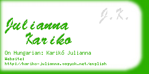 julianna kariko business card